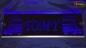 Preview: LED Namensschild Detailzeichnung Zugmaschine Gravur "TOMY" oder Wunschname auf Rechteckplatte - Truckerschild Neonschild Leuchtschild