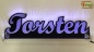 Preview: Ihr LED Wunschname "Torsten" Namensschild Leuchtschild Truckerschild