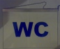 Preview: LED WC-Schild "WC" (Klosett Örtchen Toilette) Toilettenschild Hinweisschild Wegweiser Leuchtschild