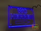 Preview: LED WC-Schild "WC Herren + Pfeil n. rechts" (Klosett Örtchen Toilette) Toilettenschild Hinweisschild Wegweiser Leuchtschild