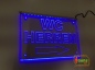 Preview: LED WC-Schild "WC Herren + Pfeil n. rechts" (Klosett Örtchen Toilette) Toilettenschild Hinweisschild Wegweiser Leuchtschild