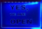 Preview: LED Hinweisschild "Yes, we are open" | Acrylglas Leuchtschild