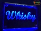 Preview: LED Werbeschild Angebotsschild Gravur "Whisky" Ladenschild Lichtwerbung Leuchtreklame Leuchtschild