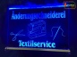 Preview: LED Werbeschild Firmenschild Gravur "Änderungsschneiderei Textilservice" Arztschild Kanzleischild Ladenschild Praxisschild Leuchtreklame Leuchtschild