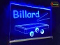 Mobile Preview: LED Werbeschild Angebotsschild Gravur "Billard" Ladenschild Lichtwerbung Leuchtreklame Leuchtschild