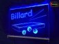 Mobile Preview: LED Werbeschild Angebotsschild Gravur "Billard" Ladenschild Lichtwerbung Leuchtreklame Leuchtschild