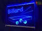 Preview: LED Werbeschild Angebotsschild Gravur "Billard" Ladenschild Lichtwerbung Leuchtreklame Leuchtschild