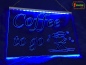 Preview: LED Werbeschild Angebotsschild Gravur "Coffee to go" Ladenschild Lichtwerbung Leuchtreklame Leuchtschild