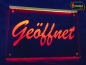 Preview: LED Hinweisschild Gravur “Geöffnet" Info-Schild Signalschild Werbeschild Leuchtschild