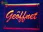 Preview: LED Hinweisschild Gravur “Geöffnet" Info-Schild Signalschild Werbeschild Leuchtschild
