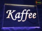 Preview: LED Werbeschild Angebotsschild Gravur "Kaffee" Ladenschild Lichtwerbung Leuchtreklame Leuchtschild