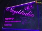 Preview: LED Werbeschild Firmenschild Gravur "Nagelstudio" Arztschild Kanzleischild Ladenschild Praxisschild Leuchtreklame Leuchtschild