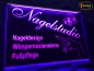 Preview: LED Werbeschild Firmenschild Gravur "Nagelstudio" Arztschild Kanzleischild Ladenschild Praxisschild Leuchtreklame Leuchtschild