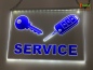 Preview: LED Werbeschild Firmenschild Gravur "Schlüsseldienst" Arztschild Kanzleischild Ladenschild Praxisschild Leuchtreklame Leuchtschild