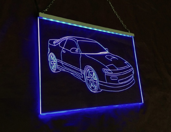 LED Fahrzeug-Gravur für "Toyota Celica" Oldtimer Liebhaber Tuning Wanddekoration Leuchtschild