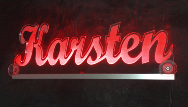 LED Wunschname " Karsten " LED Leuchtschild, Personalisiertes LKW LED-Schild