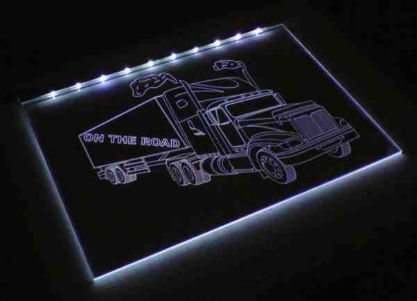 Stralis  TRUCK  LKW LED-Schild  Gravur Fotogravur 