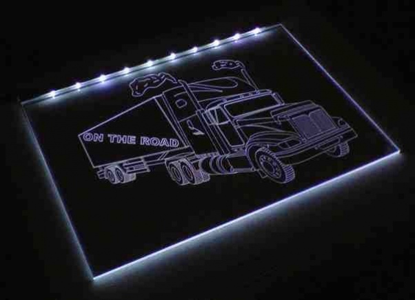 Led Schild - AMI Trucker + Ihren Wunschnamen