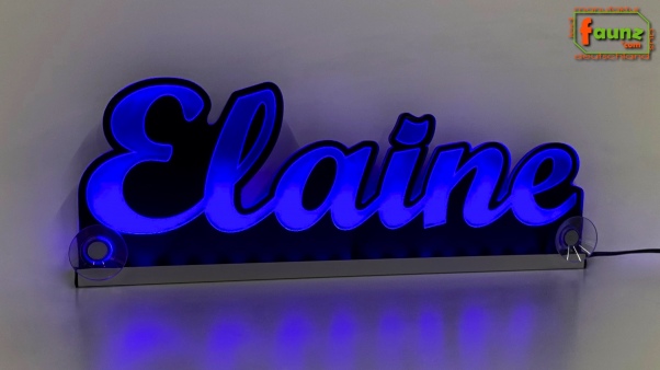 Ihr LED Wunschname "Elaine" Namensschild Leuchtschild Truckerschild als Konturschnitt