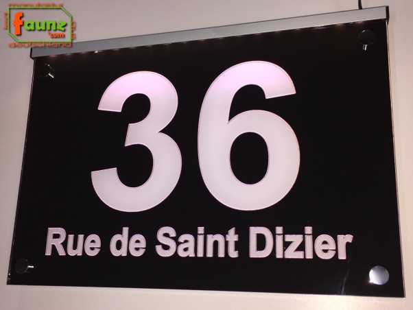 Preview: LED House Number "36" | Illuminated Address Sign