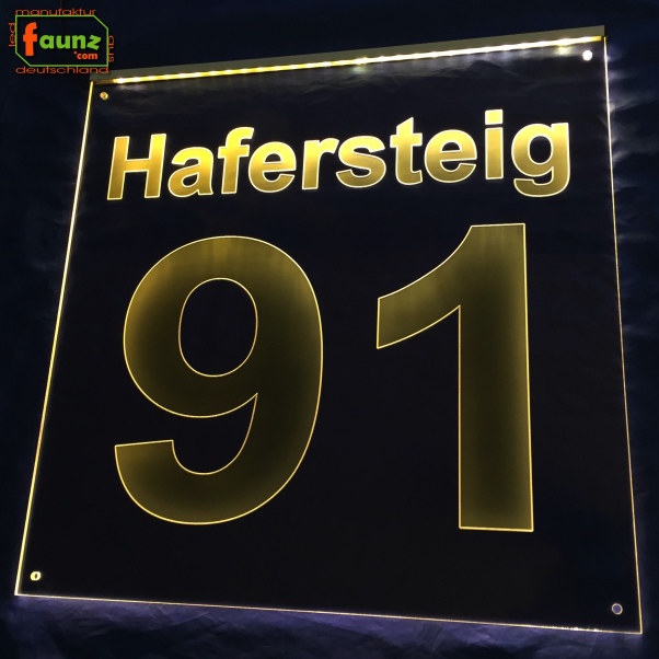 LED House Number "91" | Illuminated Address Sign