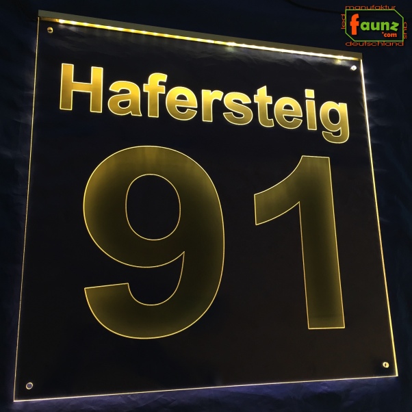 LED House Number "91" | Illuminated Address Sign