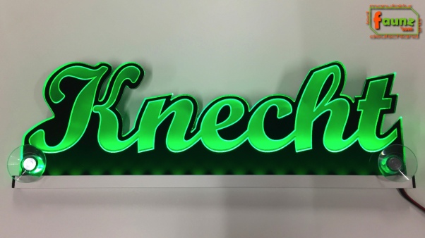 Ihr LED Wunschname "Knecht" Namensschild Leuchtschild Truckerschild als Konturschnitt