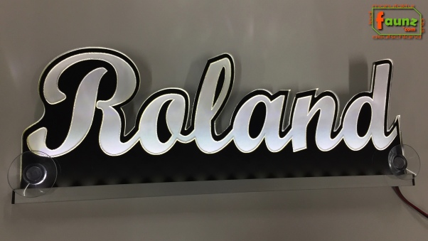 Ihr LED Wunschname "Roland" Namensschild Leuchtschild Truckerschild