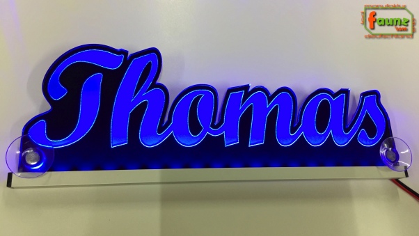Ihr LED Wunschname "Thomas" Namensschild Leuchtschild Truckerschild