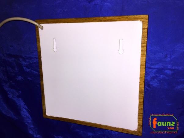 Holz - LED WC-Schild quadratisch "WC mit Piktogramm + getrennte Farbsteuerung Symbolik"  LED Toilettenschild - LED WC Schild