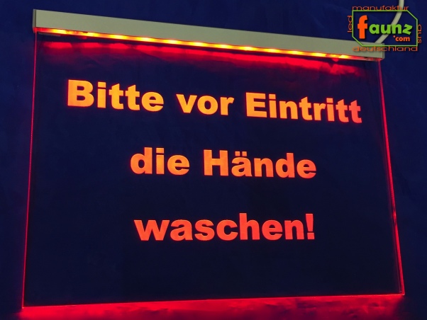 Preview: Bitte vor Eintritt die Hände waschen! Coronavirus