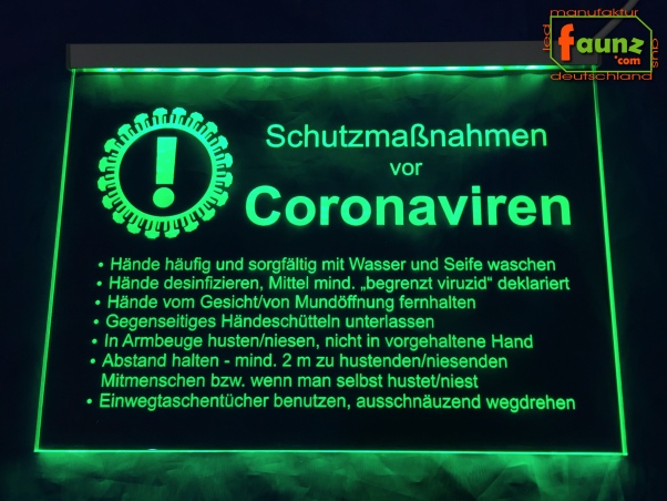 Schutzmaßnahmen vor Coronaviren