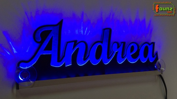 Ihr LED Wunschname "Andrea" Namensschild Leuchtschild Truckerschild