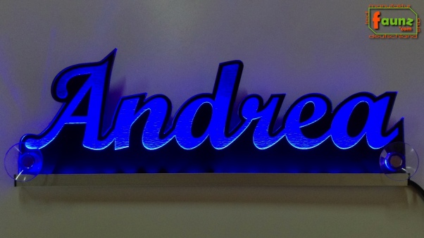 Ihr LED Wunschname "Andrea" Namensschild Leuchtschild Truckerschild