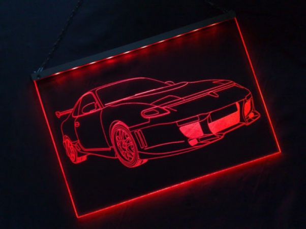 LED Fahrzeug-Gravur für "Toyota Celica Spezial" Oldtimer Liebhaber Tuning Wanddekoration Leuchtschild