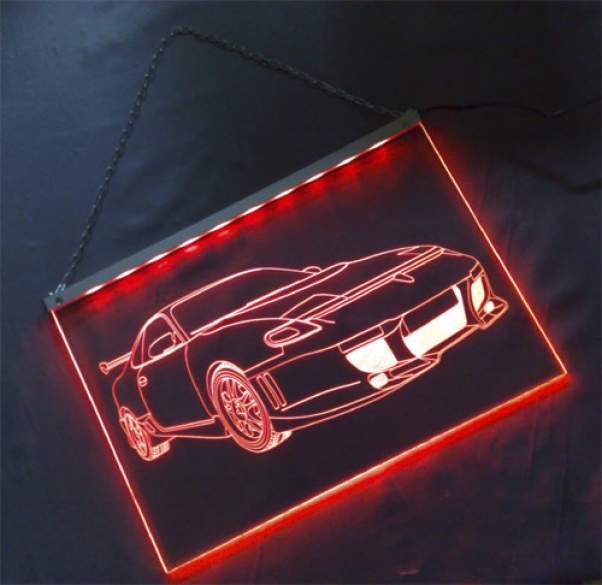 LED Fahrzeug-Gravur für "Toyota Celica Spezial" Oldtimer Liebhaber Tuning Wanddekoration Leuchtschild