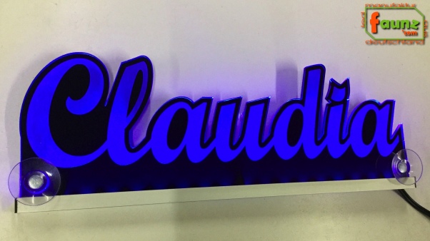 Ihr LED Wunschname "Claudia" Namensschild Leuchtschild Truckerschild