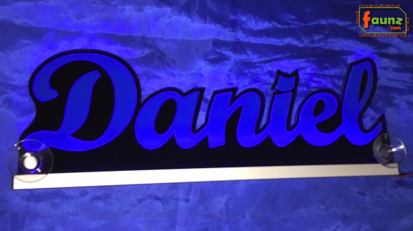 Ihr LED Wunschname "Daniel" Namensschild Leuchtschild Truckerschild