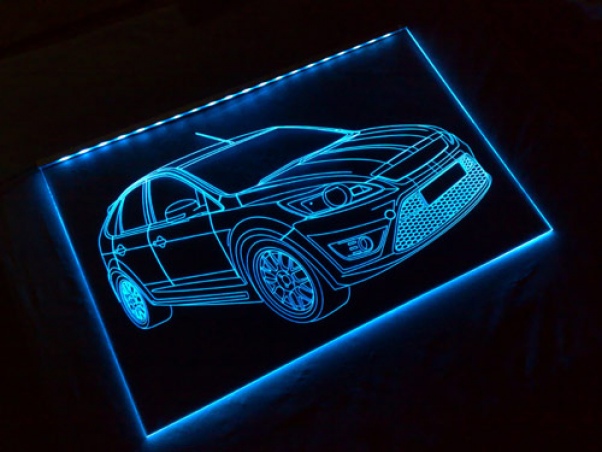 Ford Focus Turnier kombi  AutoGravur   LEUCHTSCHILD LED 