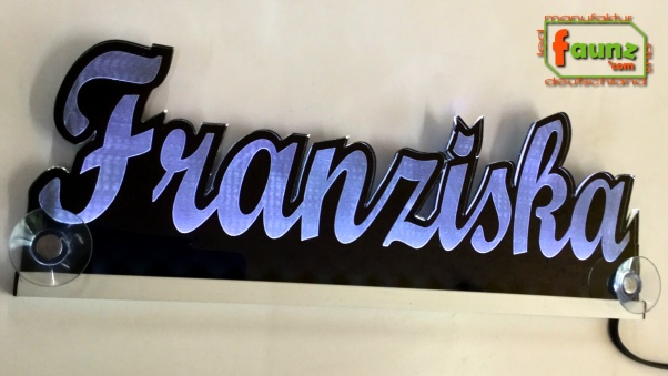 Ihr LED Wunschname "Franziska" Namensschild Leuchtschild Truckerschild