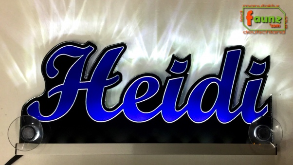 Ihr LED Wunschname "Heidi" Namensschild Leuchtschild Truckerschild