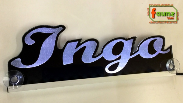 Ihr LED Wunschname "Ingo" Namensschild Leuchtschild Truckerschild