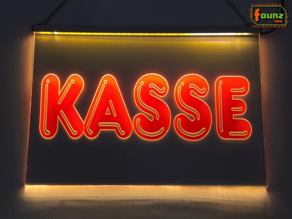 LED Kassenschild „Kasse“ – Hinweisschild Kassenbereich