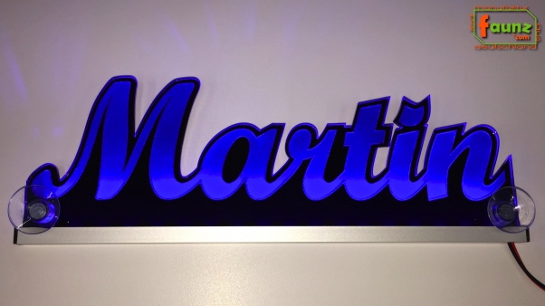 Ihr LED Wunschname "Martin" Namensschild Leuchtschild Truckerschild