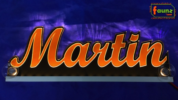 Ihr LED Wunschname "Martin" Namensschild Leuchtschild Truckerschild