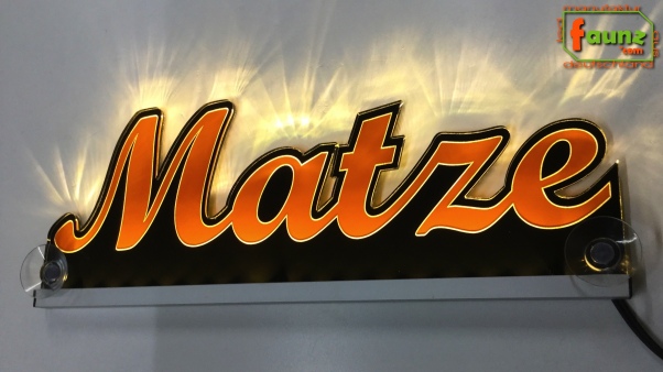Ihr LED Wunschname "Matze" Namensschild Leuchtschild Truckerschild