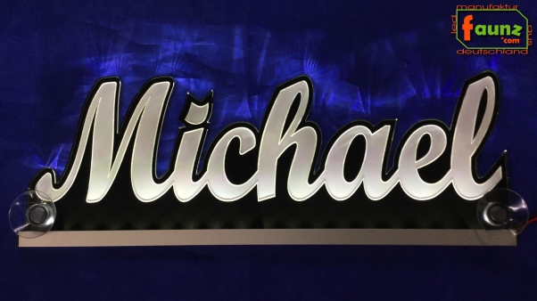 Ihr LED Wunschname "Michael" Namensschild Leuchtschild Truckerschild