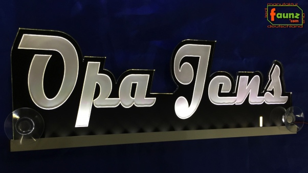 Ihr LED Wunschname "Opa Jens" Namensschild Leuchtschild Truckerschild