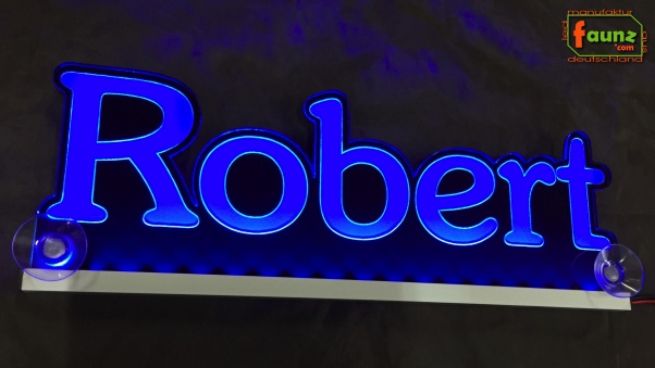 Ihr LED Wunschname "Robert" Namensschild Leuchtschild Truckerschild