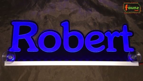 Ihr LED Wunschname "Robert" Namensschild Leuchtschild Truckerschild